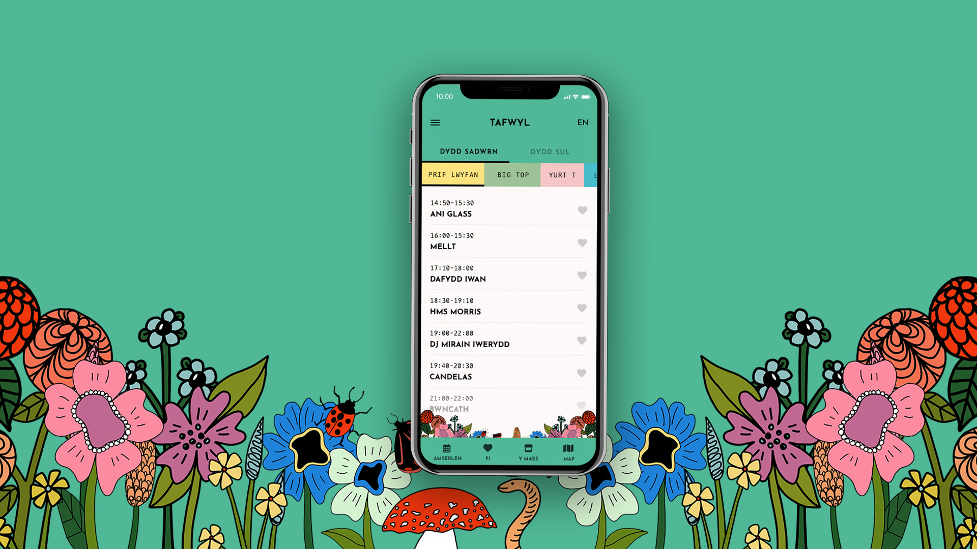 App design for Tafwyl festival designed by Pobl